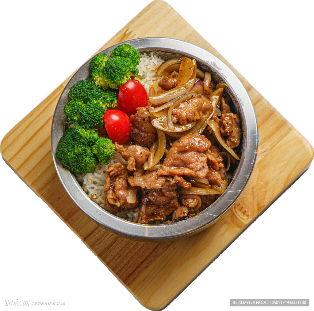 日式牛肉飯配蔬菜