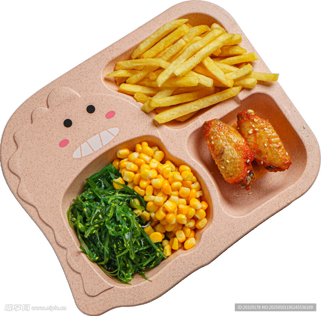可愛卡通造型兒童餐食