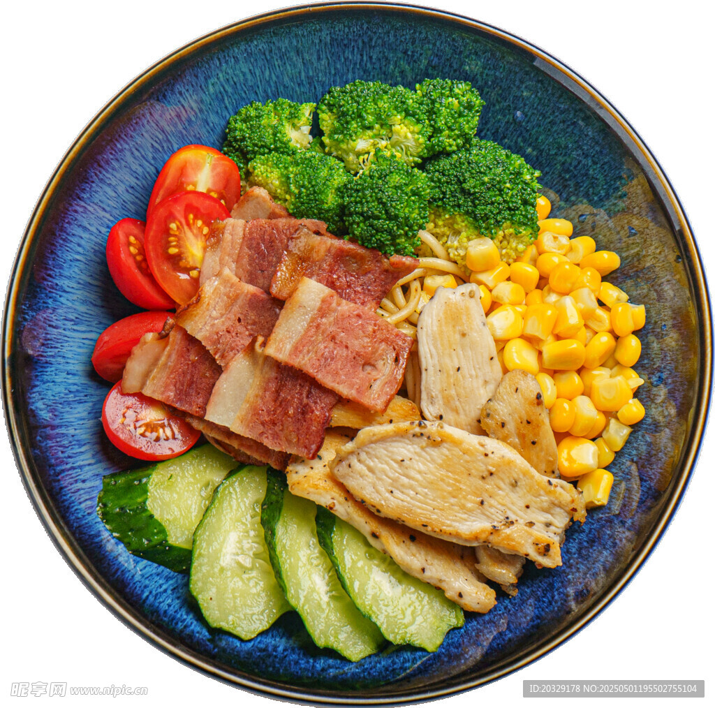 美味營(yíng)養(yǎng)的繽紛健身餐培根雞肉沙