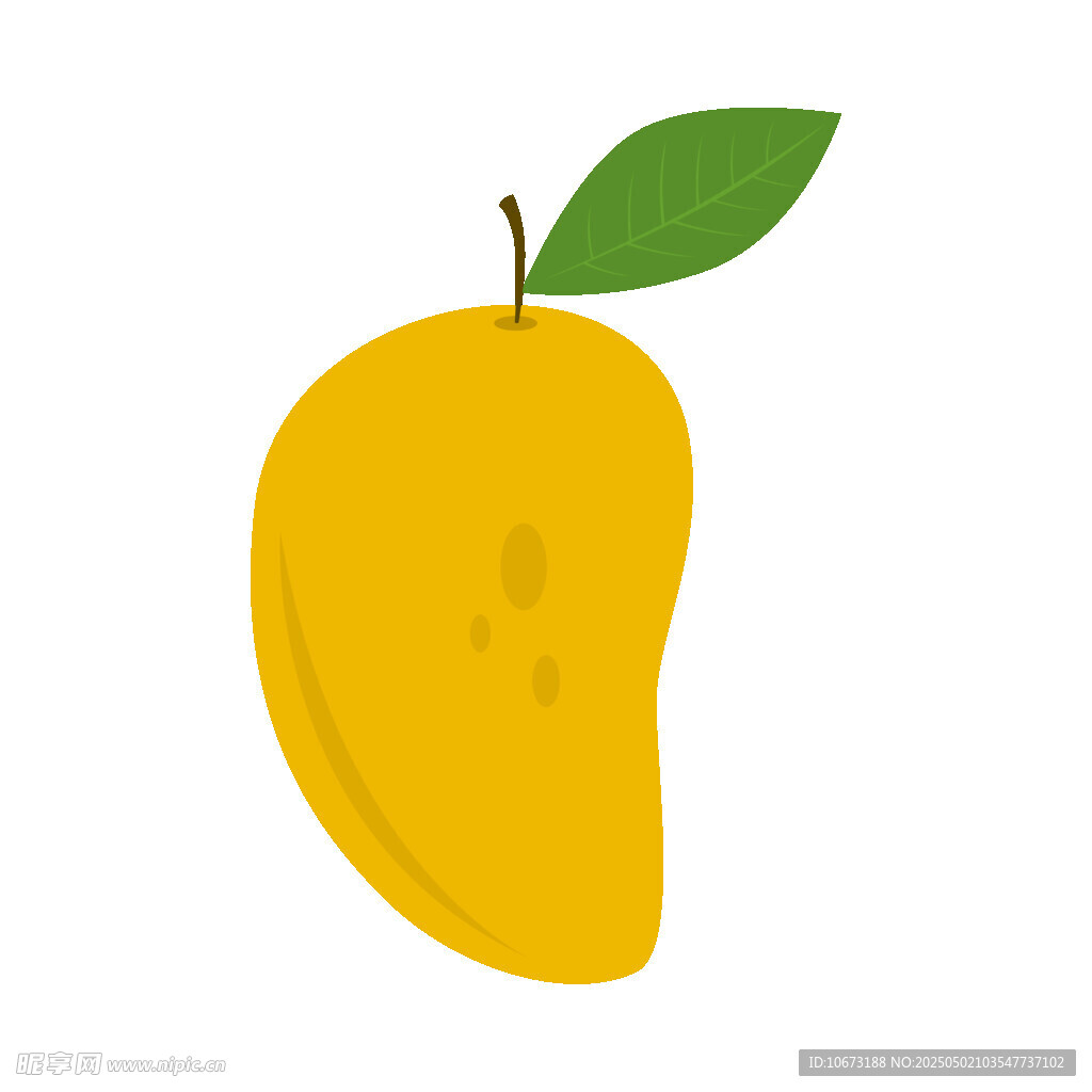 黃色芒果插畫