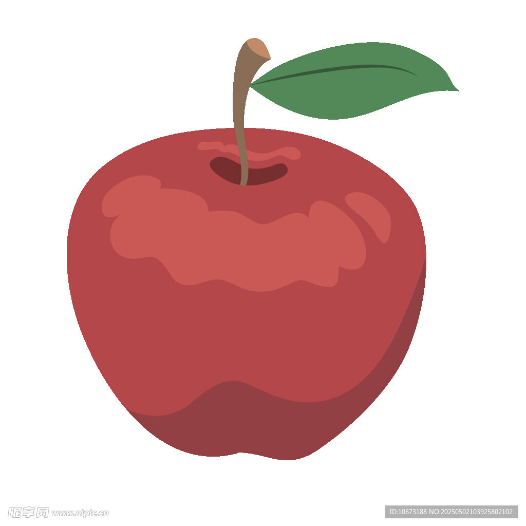 紅蘋果插畫