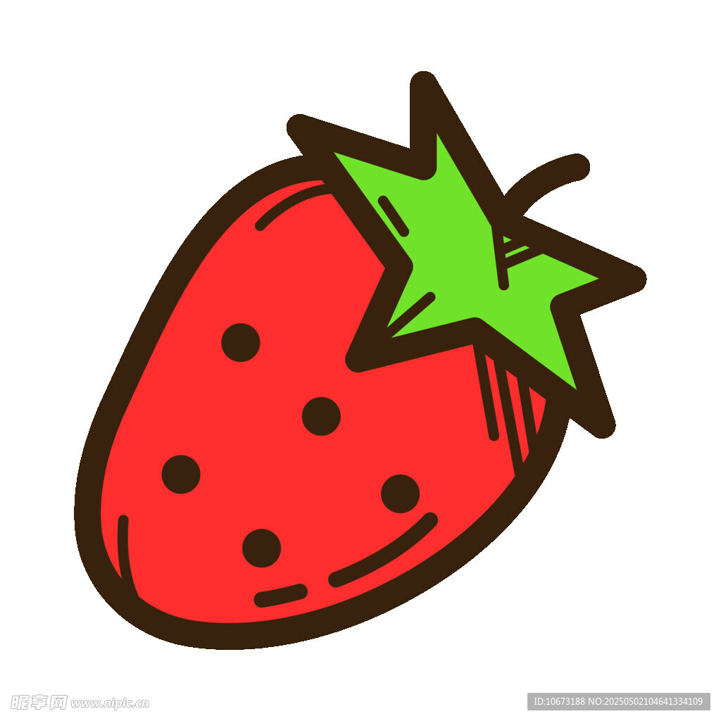 卡通草莓插畫