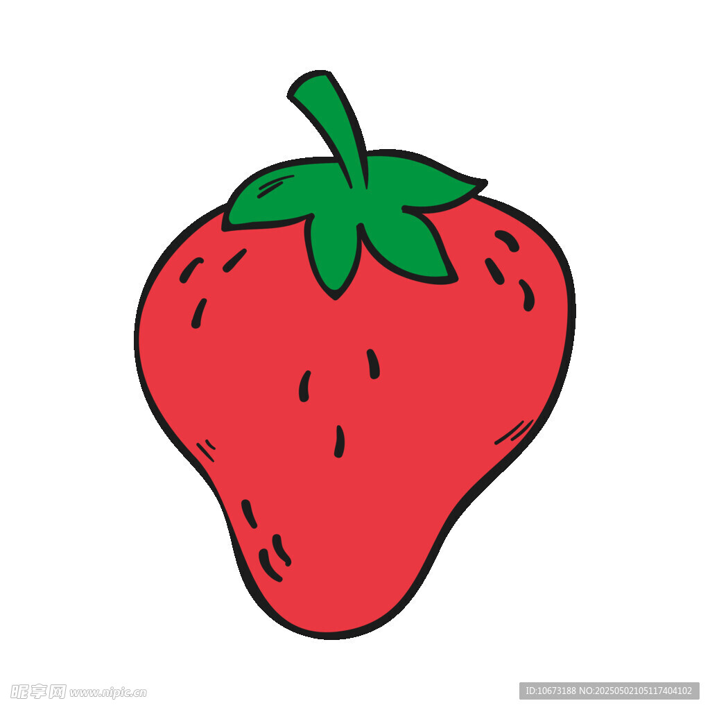 卡通草莓插畫