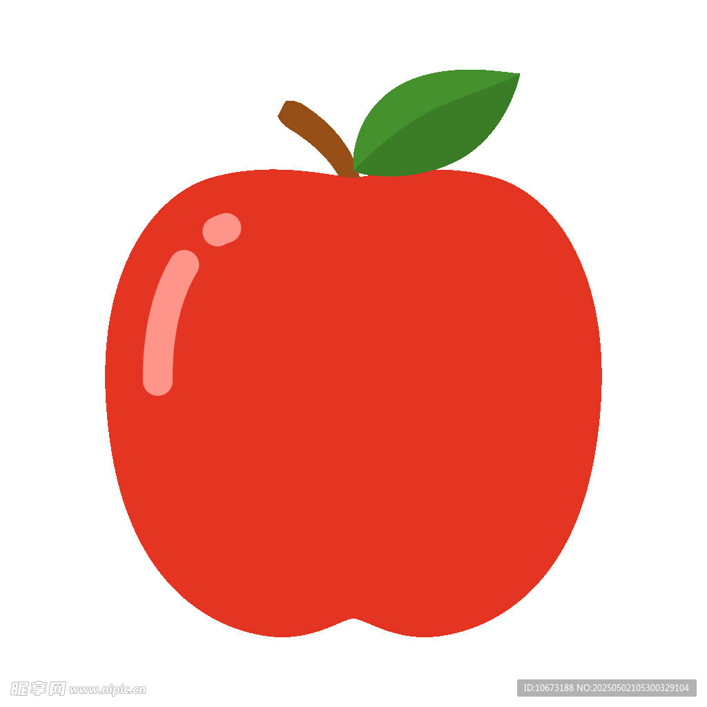 卡通紅蘋果插畫