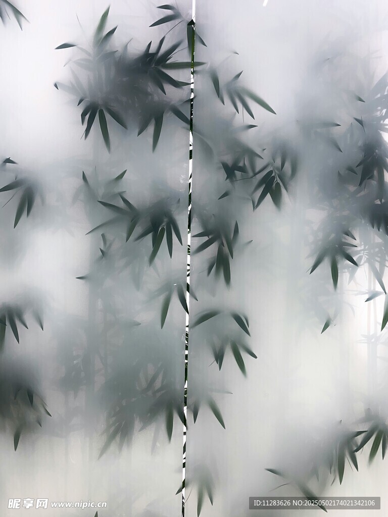 水墨風(fēng)竹林意境圖