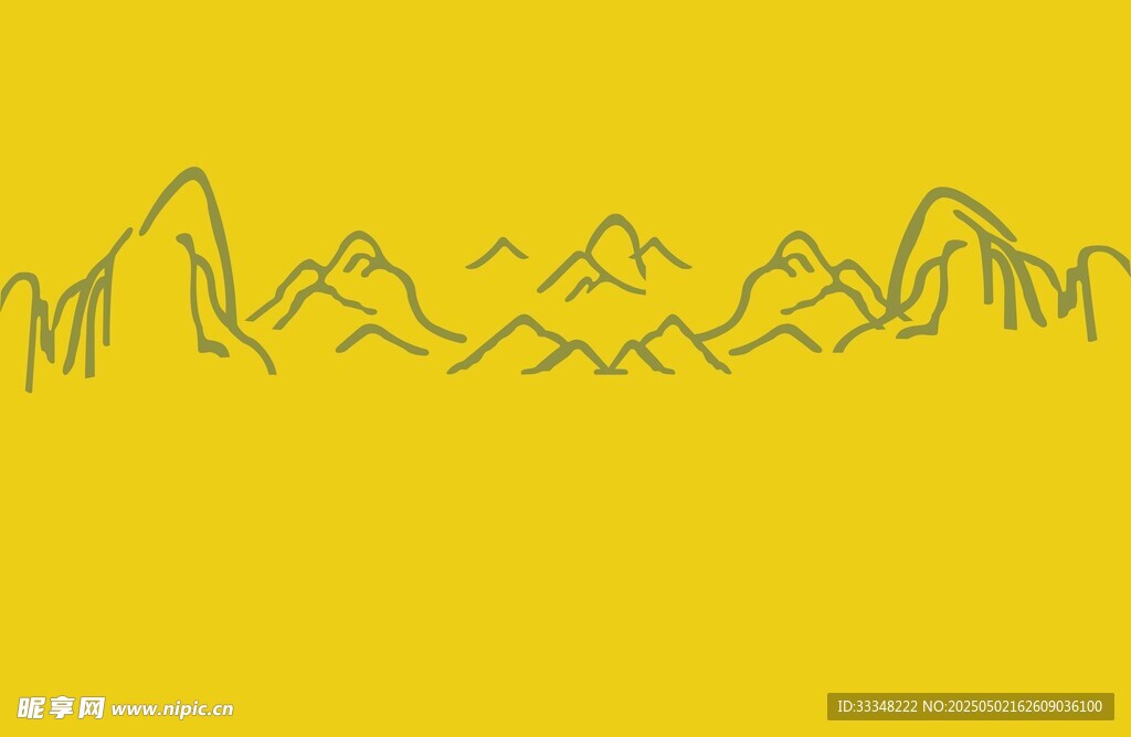手繪山脈線條