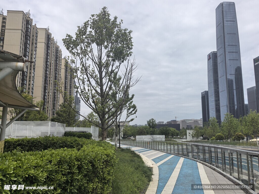城市中的多彩步道景觀