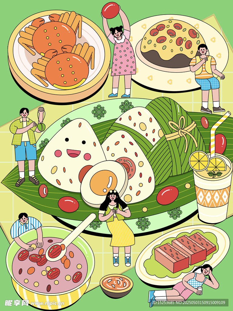 豐盛美食聚會場景