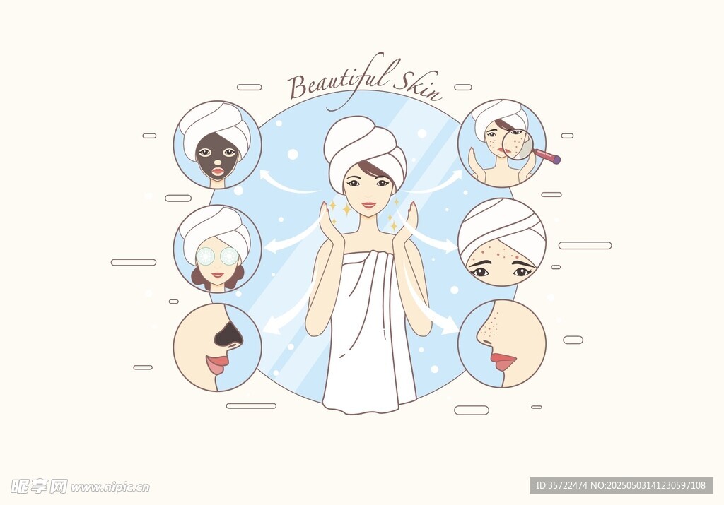 女性頭巾多樣佩戴方式展示