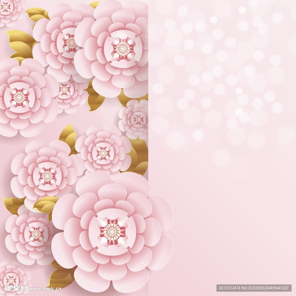 粉色花卉背景圖