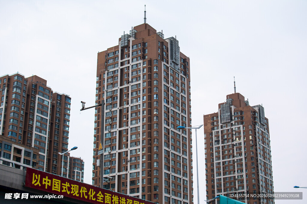 城市高樓建筑群景觀