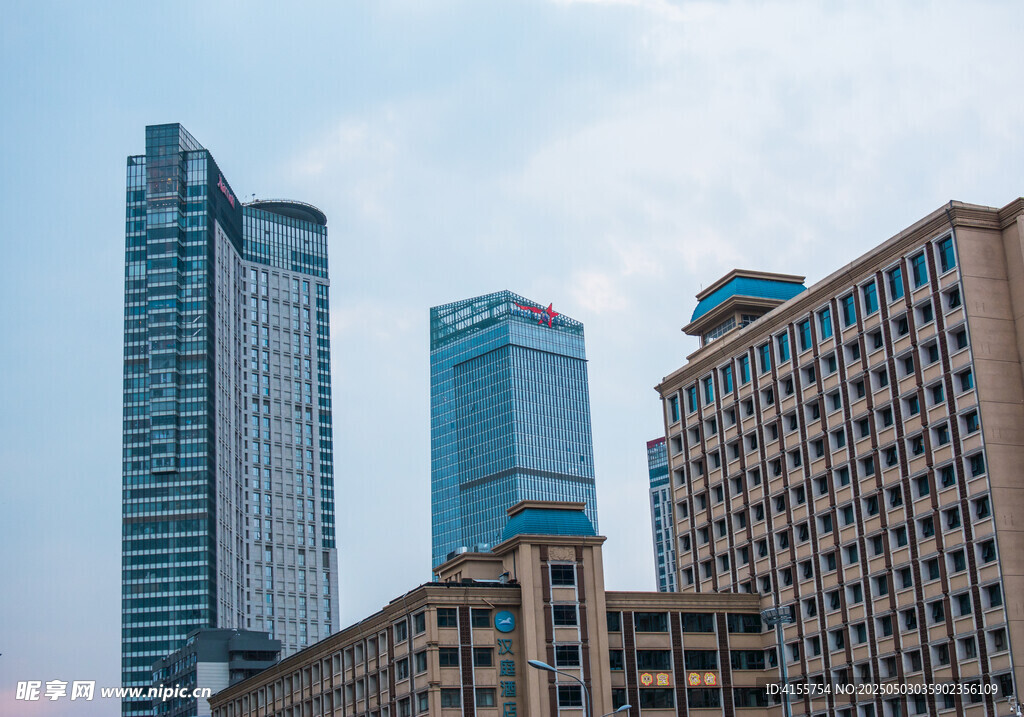 城市高樓建筑群景觀