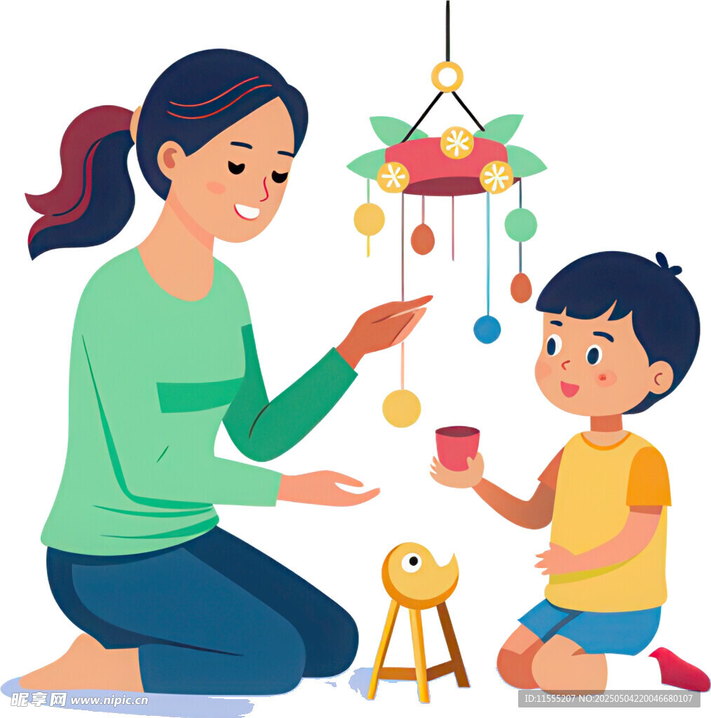 母親與孩子溫馨互動時刻