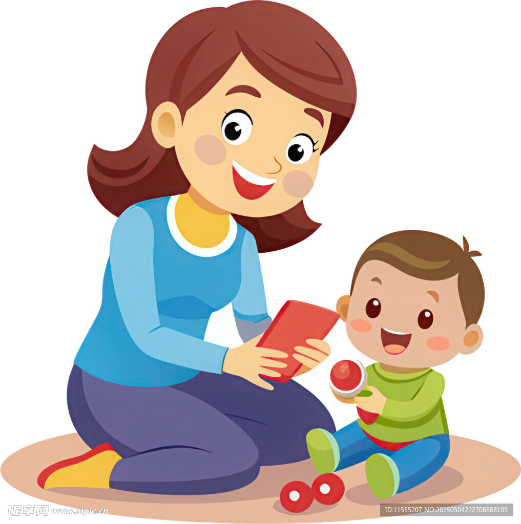 母親與幼兒溫馨互動時刻