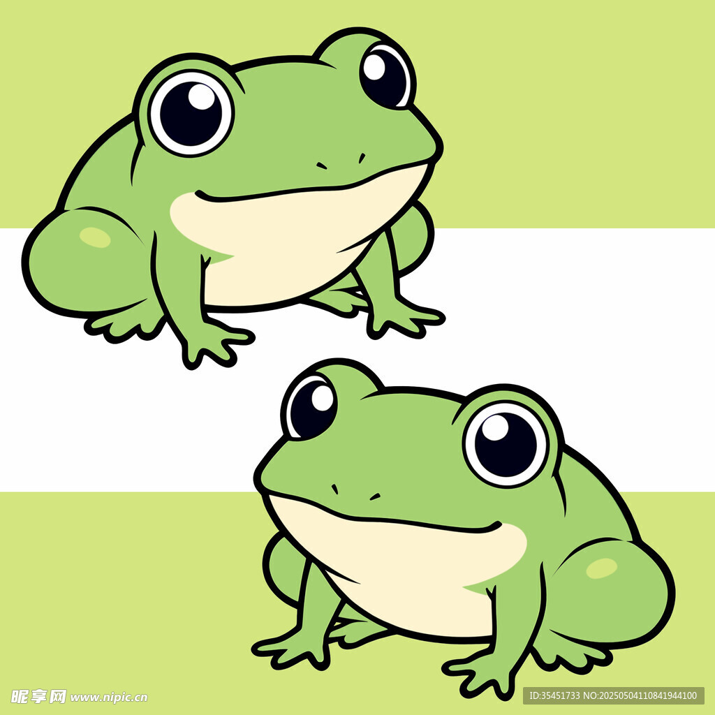 可愛青蛙插畫