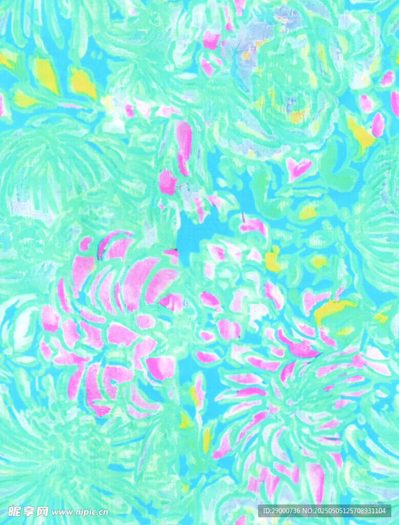 清新夢幻花卉圖案背景