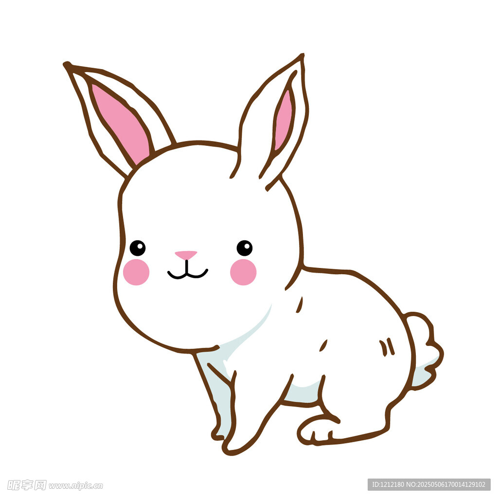 可愛(ài)卡通小白兔形象
