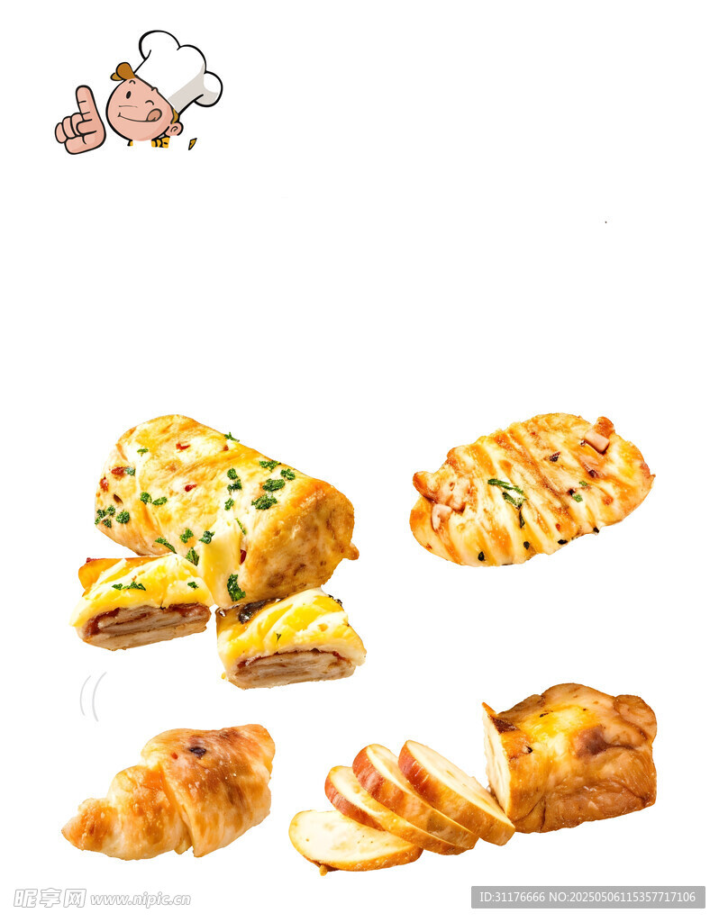 多樣美味烘焙面包展示