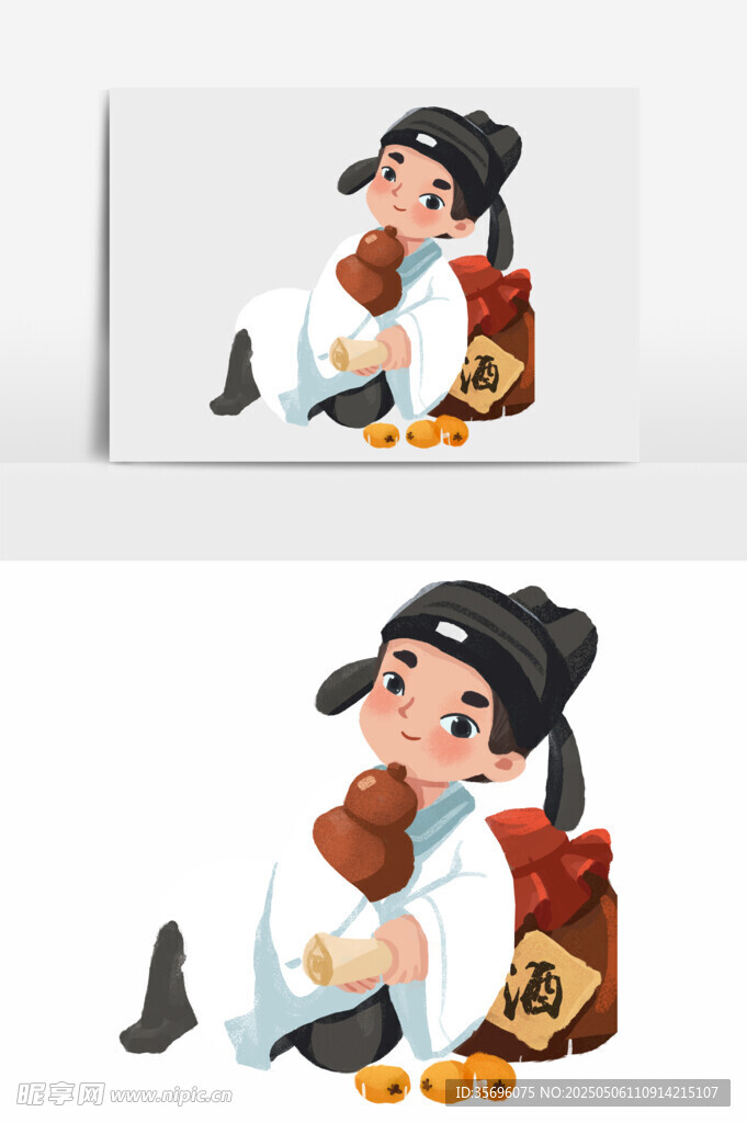 古代書生獲財寶驚喜瞬間