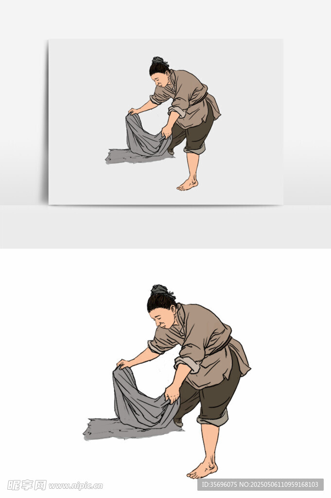 古人勞作場景展示