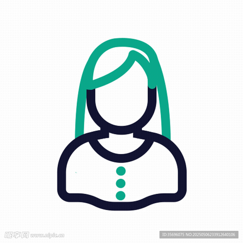 女性頭像圖標