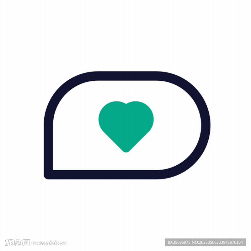 心形對話圖標