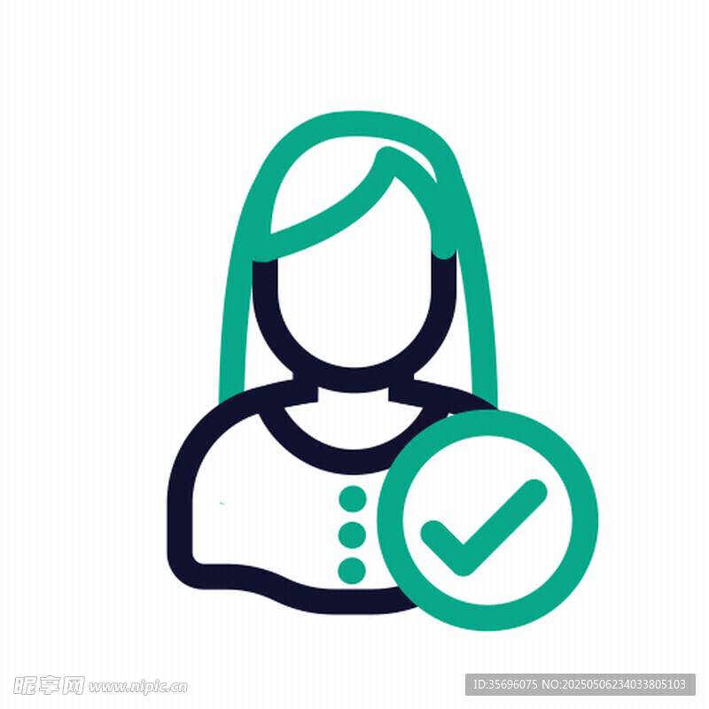 女性用戶認證圖標