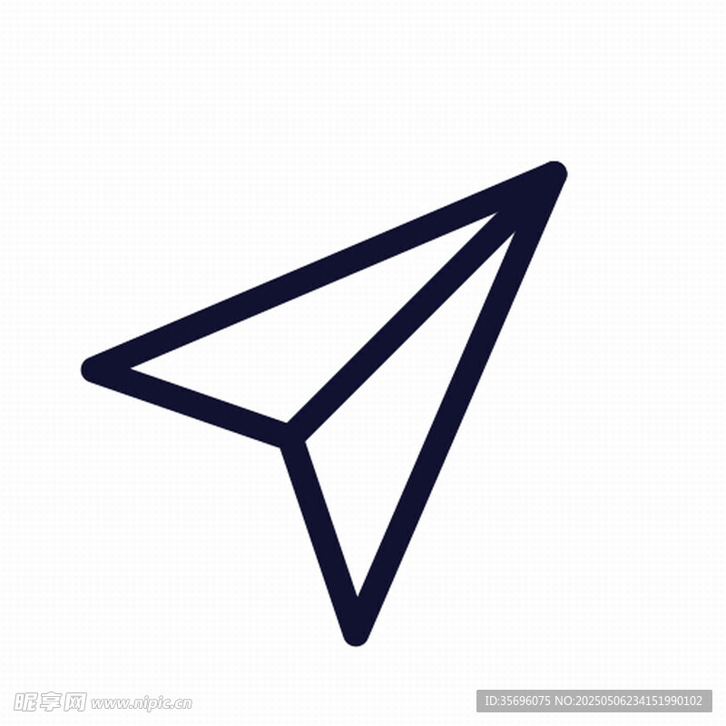 簡約紙飛機圖標