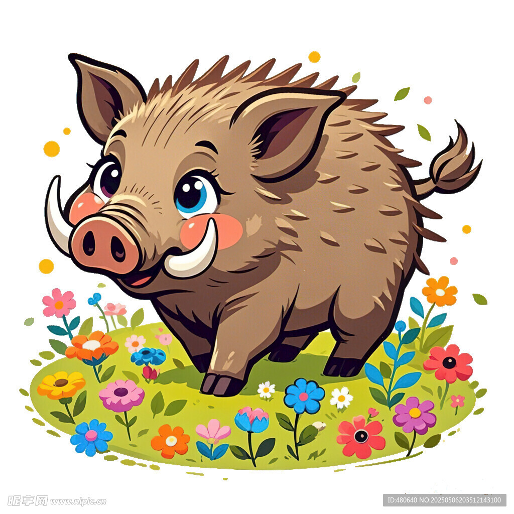 野豬插畫圖片