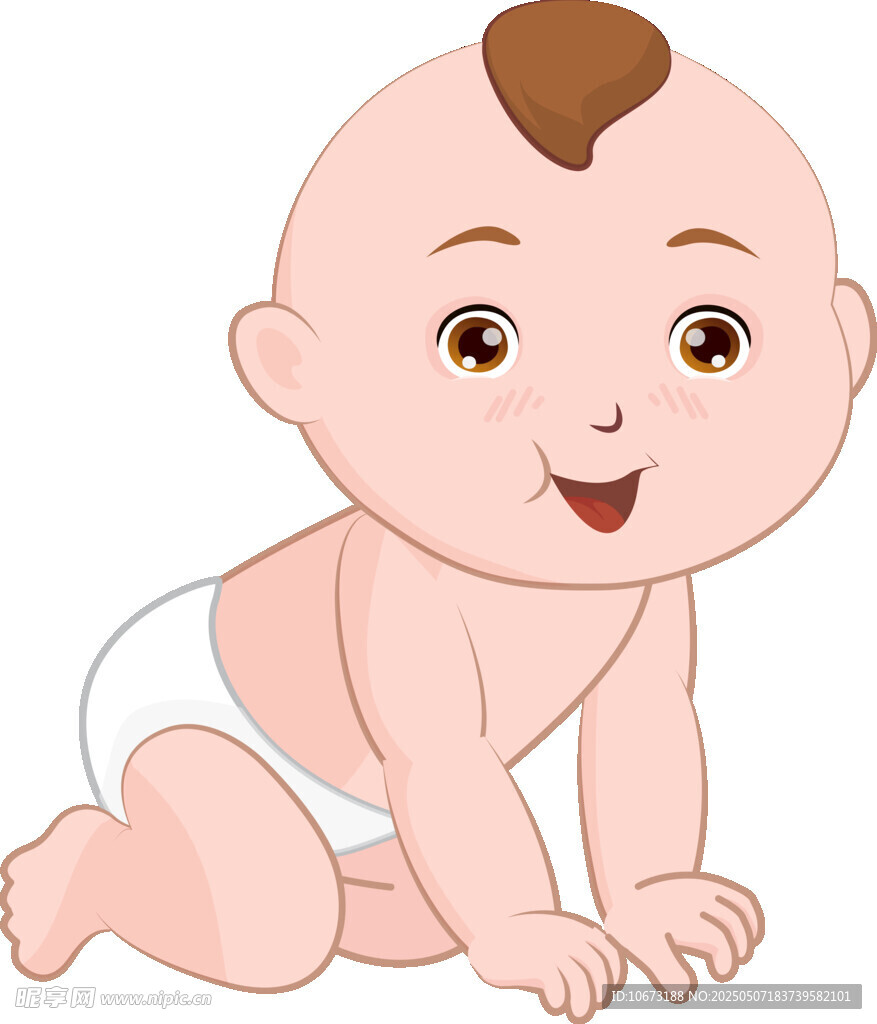可愛(ài)爬行小嬰兒
