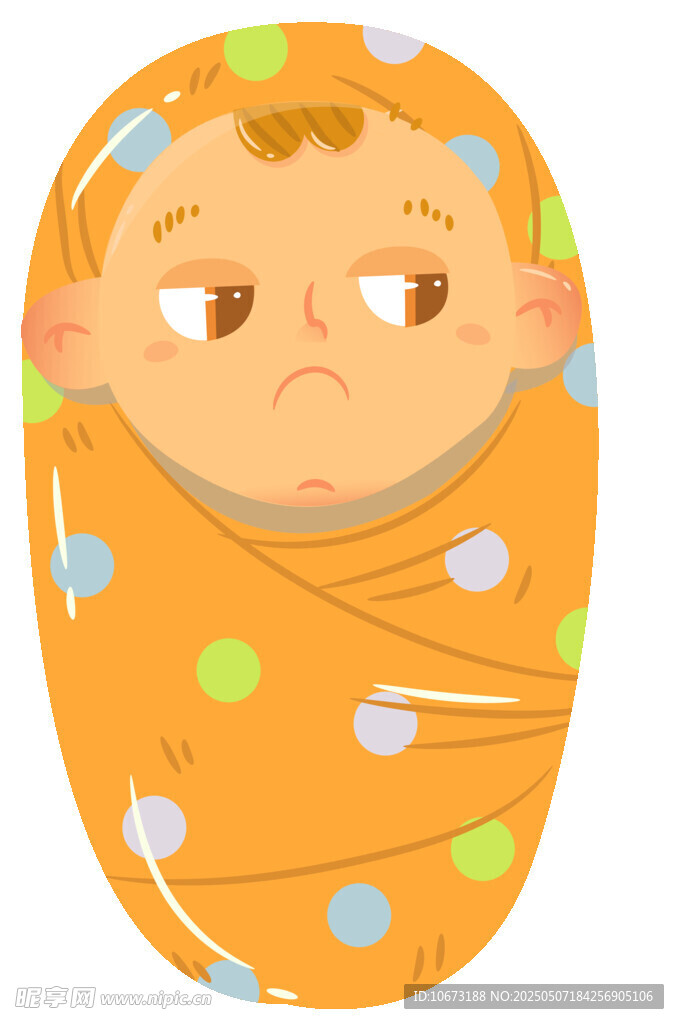裹襁褓的可愛新生兒