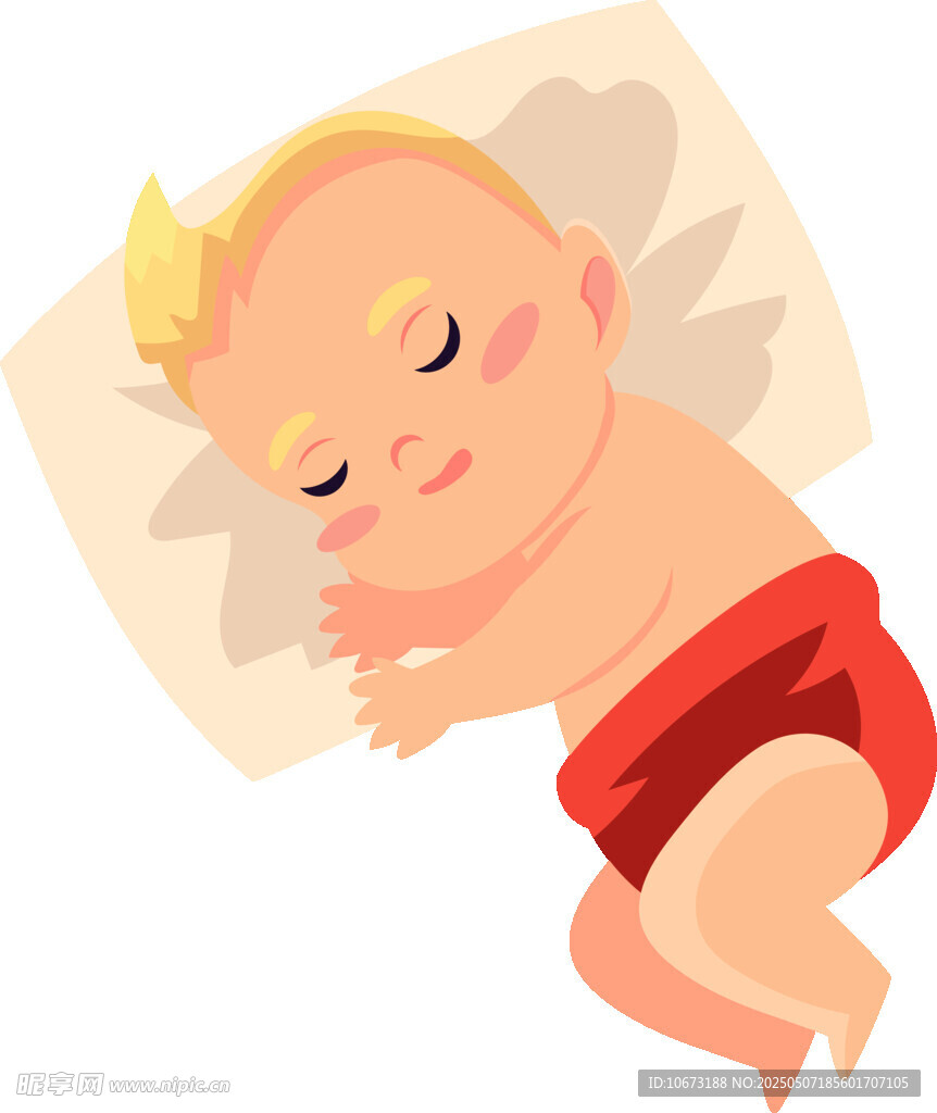 熟睡的可愛小嬰兒