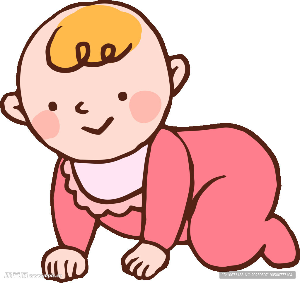 爬行的可愛寶寶