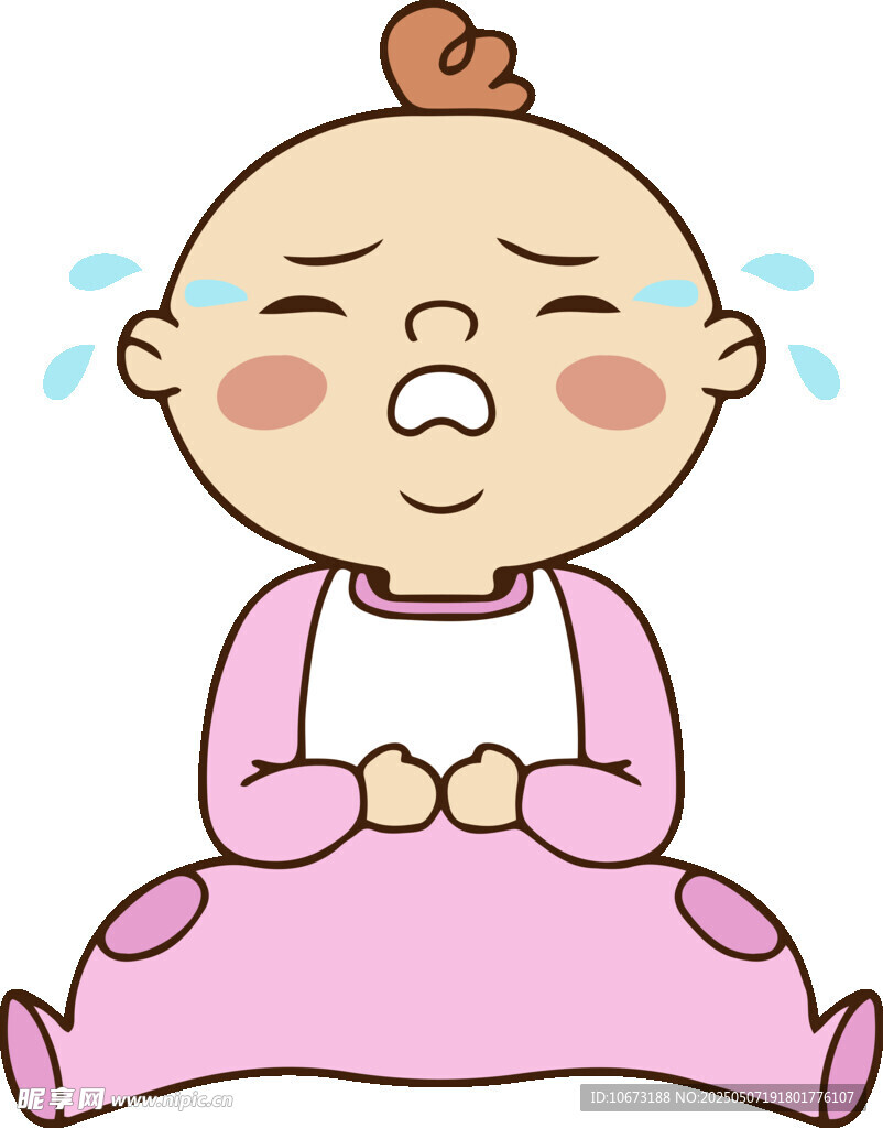 哭泣的可愛小嬰兒
