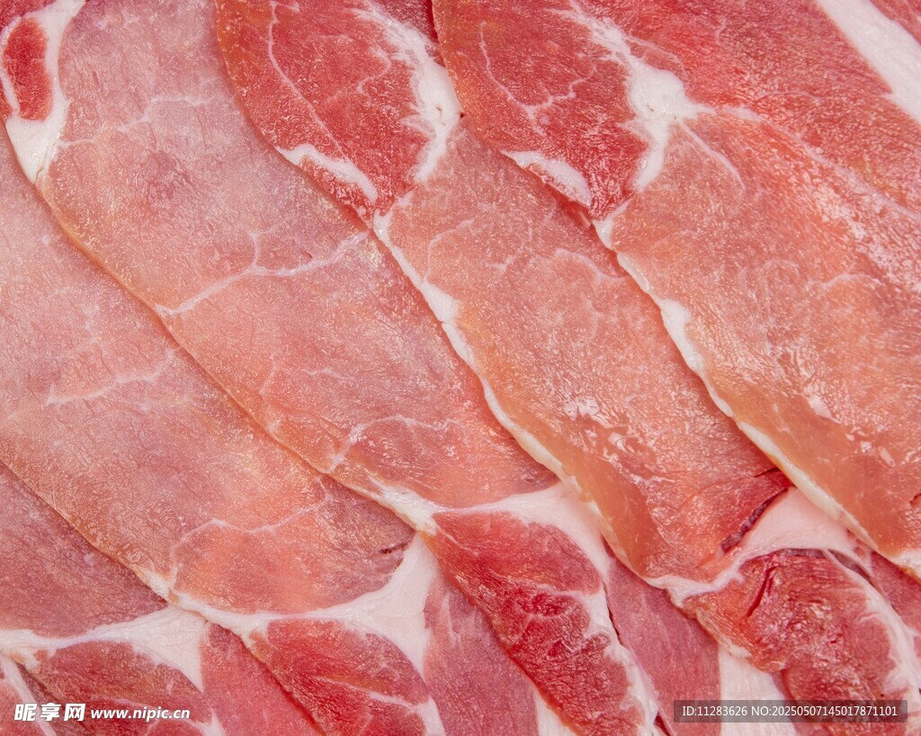 新鮮豬肉切片