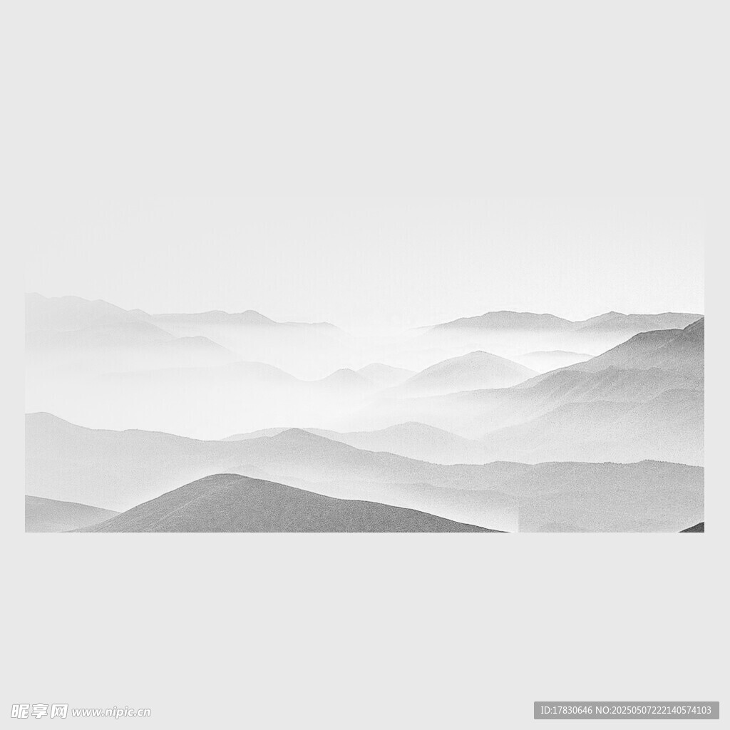 水墨風格山巒風景圖
