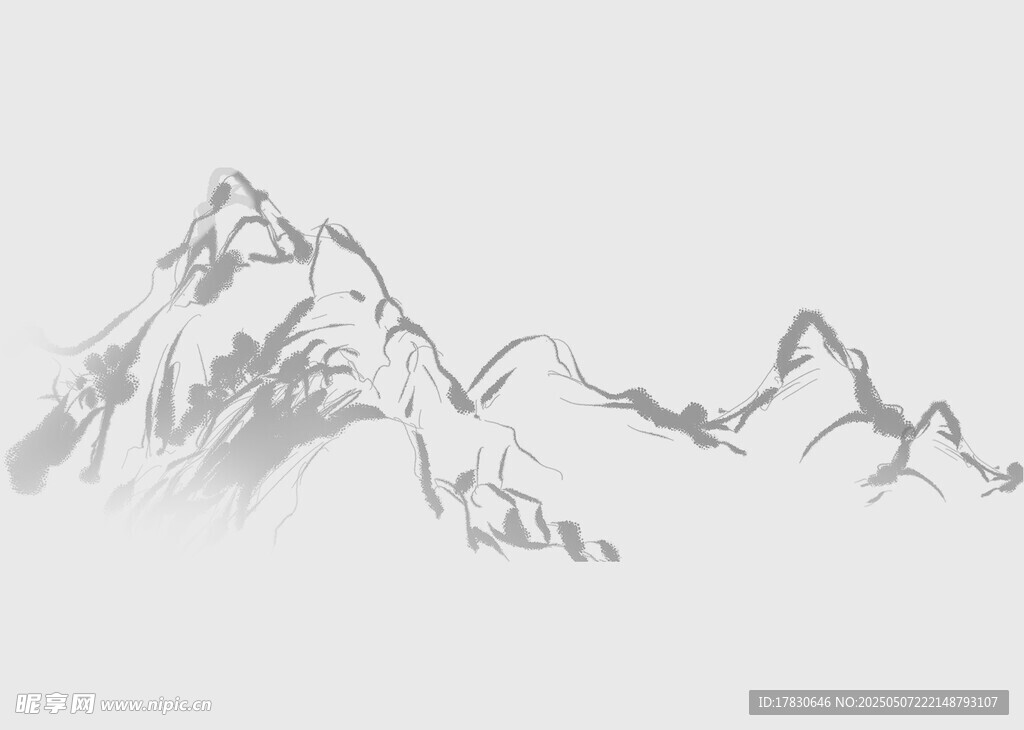 水墨風(fēng)格山巒圖