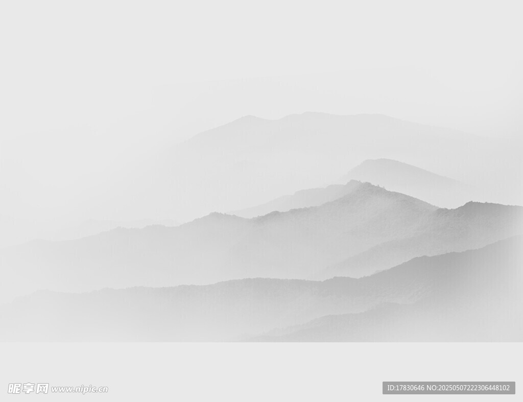 極簡(jiǎn)白色山巒抽象景觀