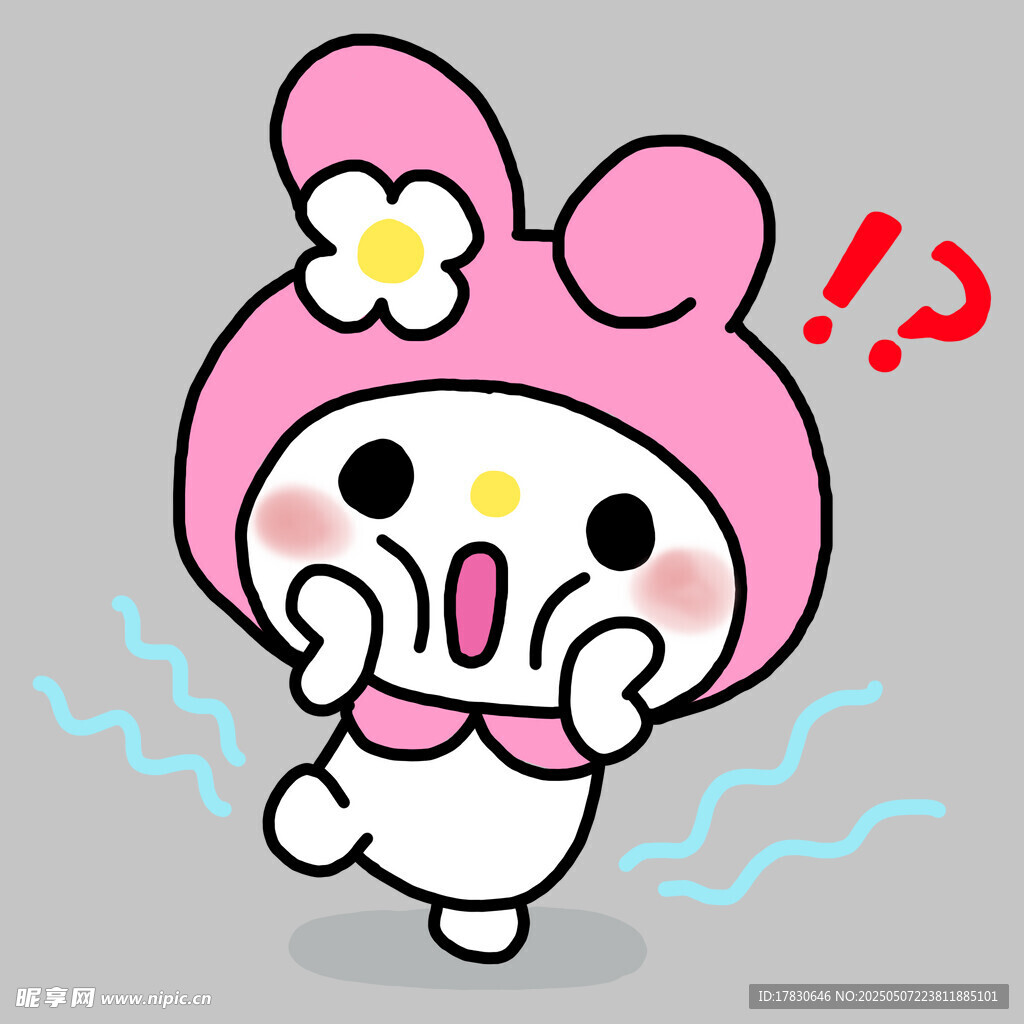 可愛美樂蒂驚訝瞬間