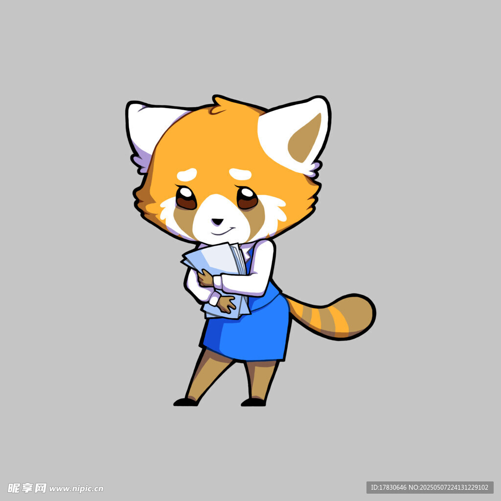 小熊貓護(hù)士形象插畫