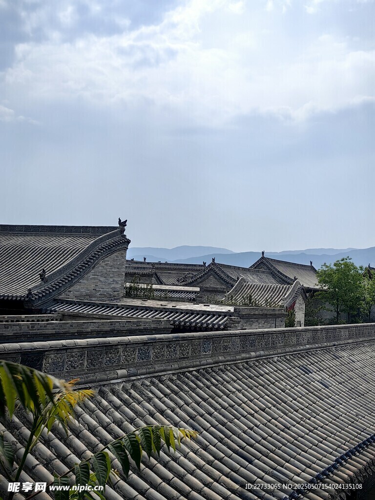 中式古建筑屋頂風景