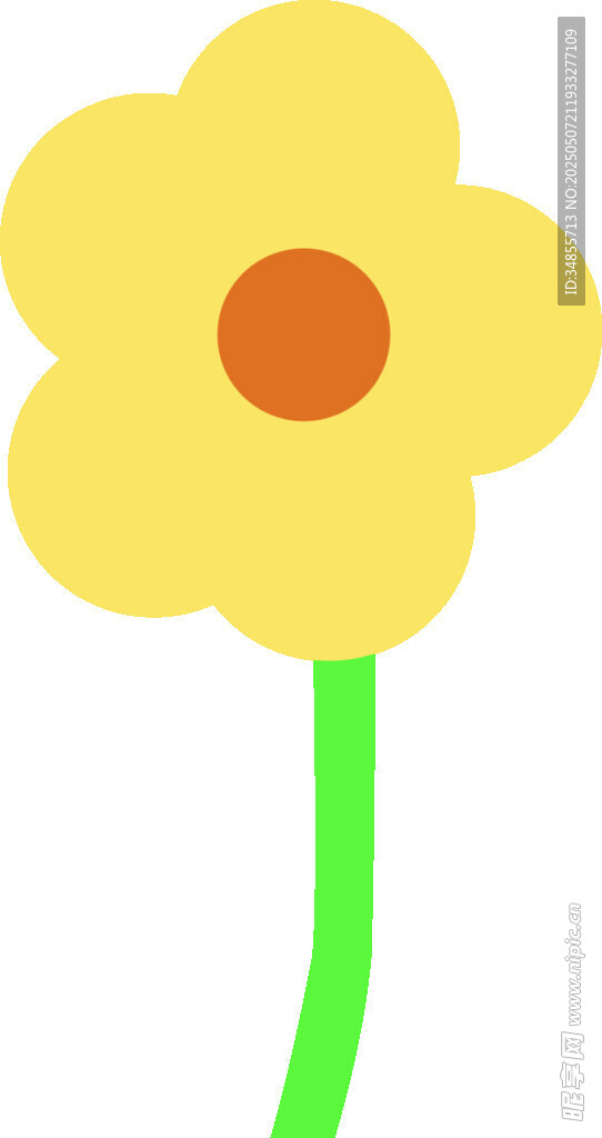 黃色小花插畫