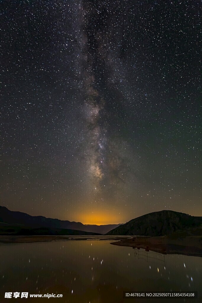 湖畔星空美景