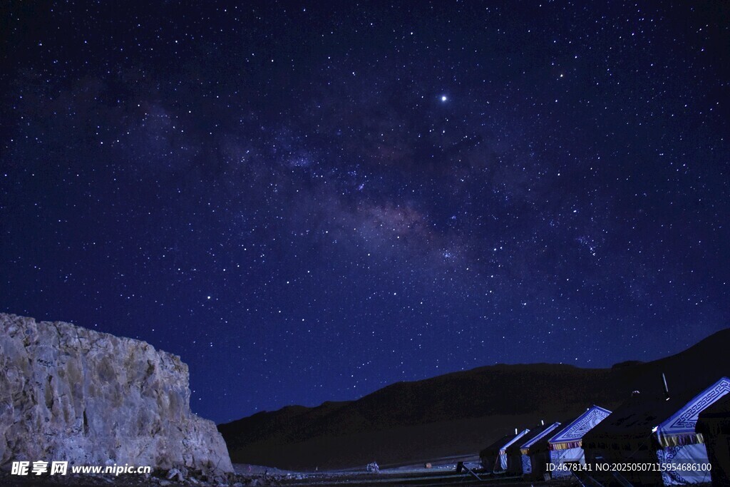 星空下的露營場景