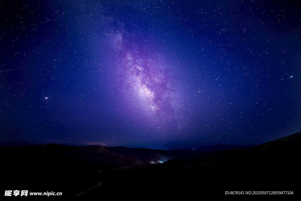 璀璨星空下的夢幻宇宙景象