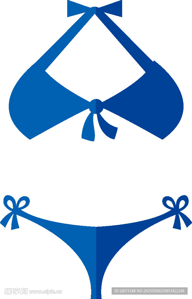 藍(lán)色時(shí)尚比基尼套裝