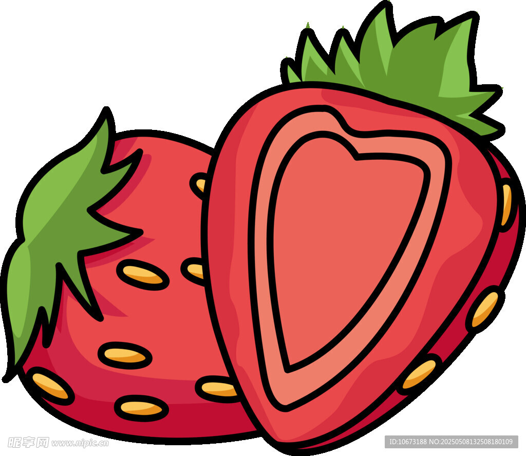 卡通草莓插畫