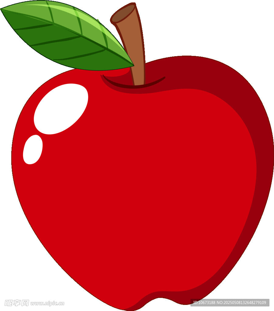 卡通紅蘋果插畫(huà)