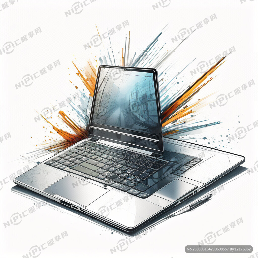 筆記本電腦拆分線稿