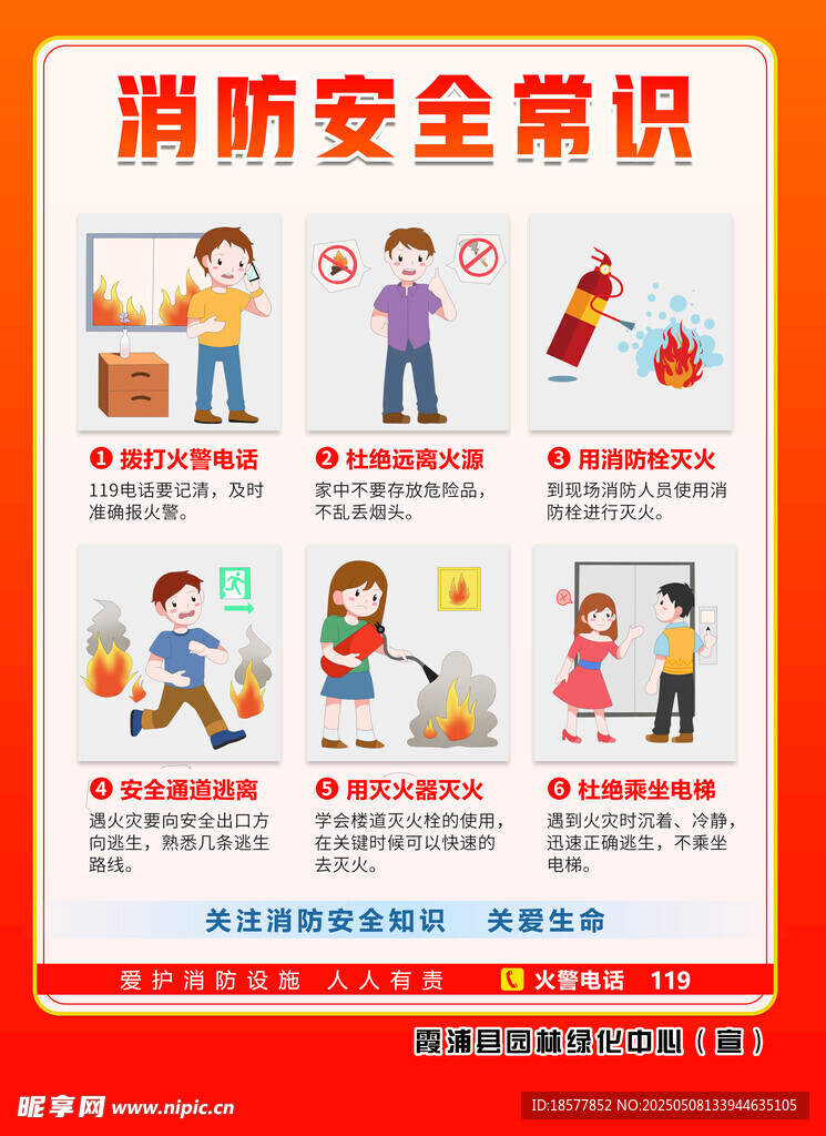 消防安全常識宣傳海報